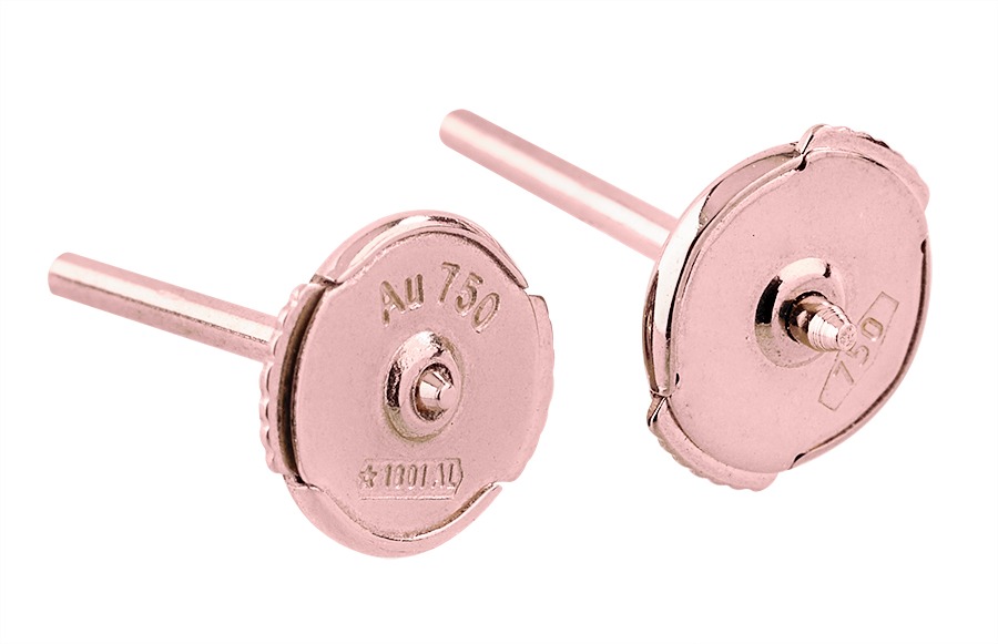 SYSTEME BOUCLE D'OREILLE CONFORT OR ROUGE 750ème